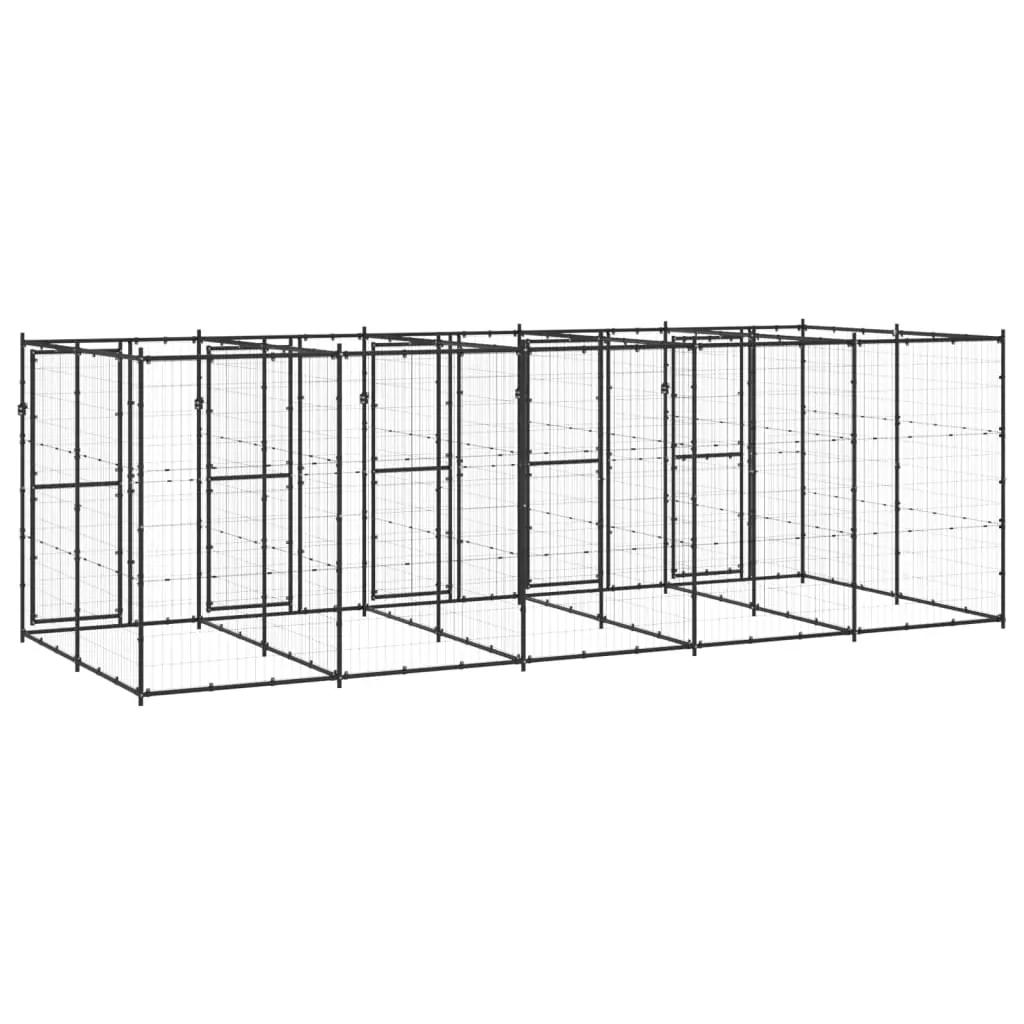 Hondenkennel 12,1 m² staal (4)