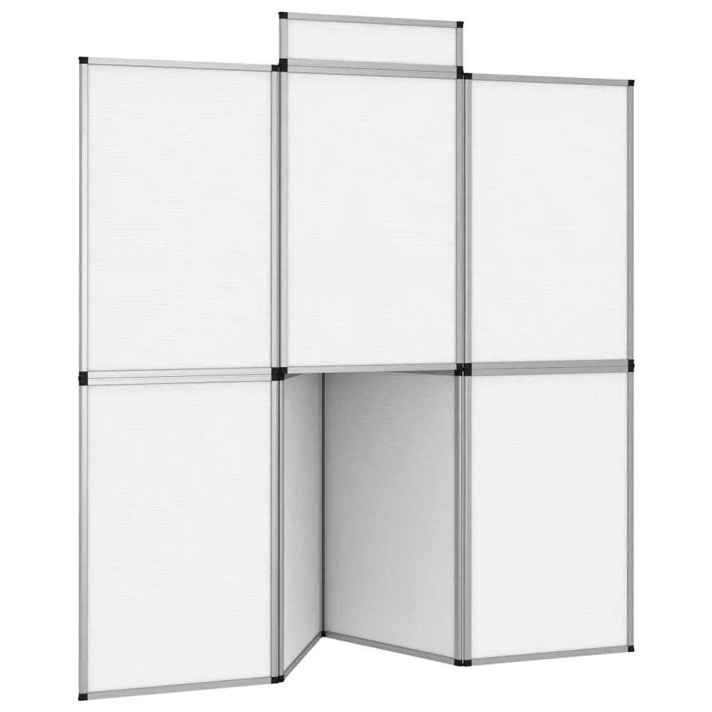 Promotiewand met 8 panelen en tafel inklapbaar 181x200 cm wit (4)