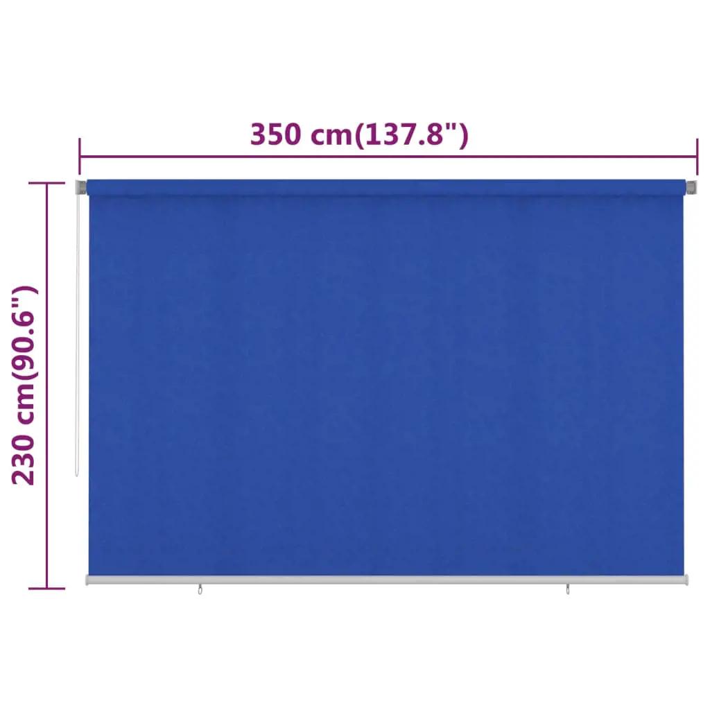 Rolgordijn voor buiten 350x230 cm HDPE blauw (6)