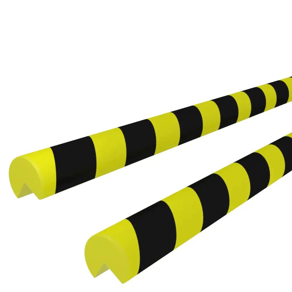 Hoekbeschermers 2 st 4x4x104 cm PU geel en zwart (4)