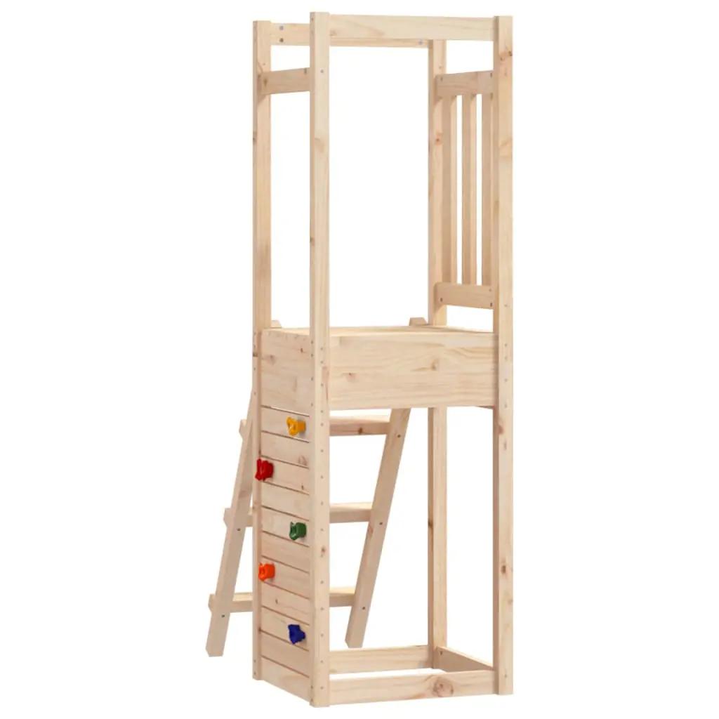 Speeltoren met ladder en klimwand 53x46,5x169 cm grenenhout