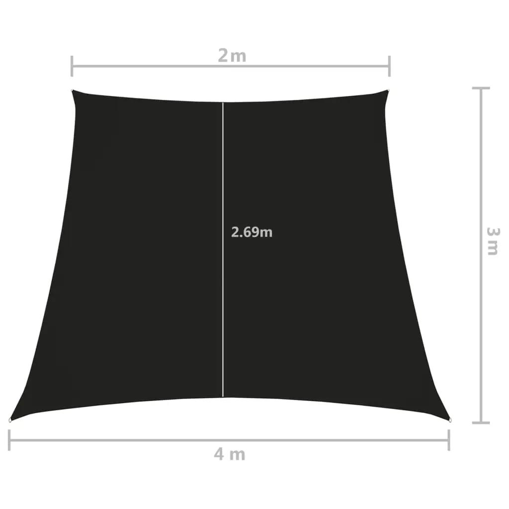 Zonnezeil trapezium 2/4x3 m oxford stof zwart (6)
