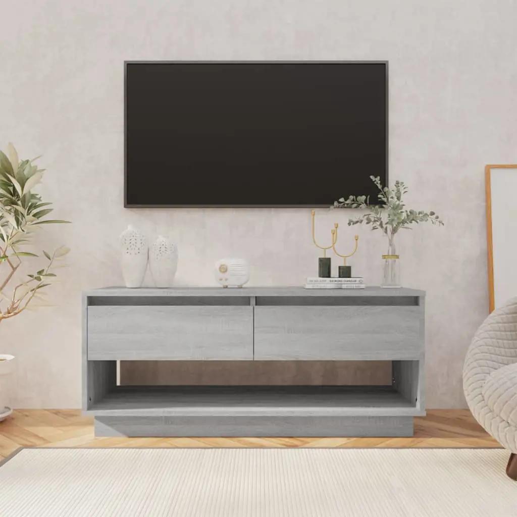 Tv-meubel 102x41x44 cm spaanplaat grijs sonoma eikenkleurig (1)