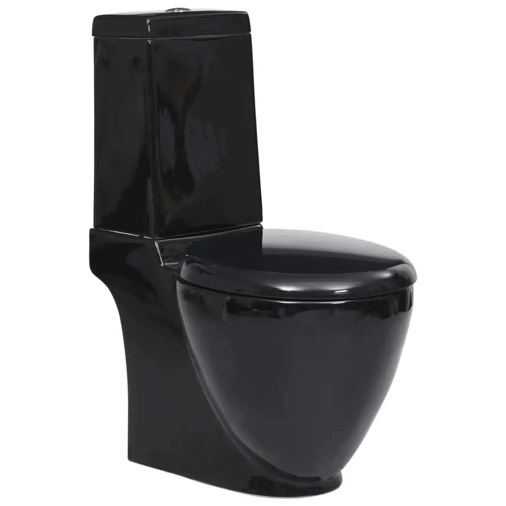 Toilet met afvoer achter keramiek zwart