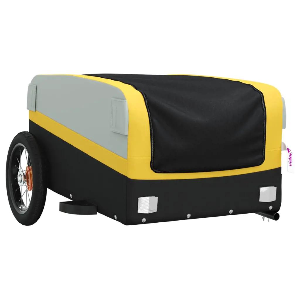 Fietstrailer 30 kg ijzer zwart en geel (4)