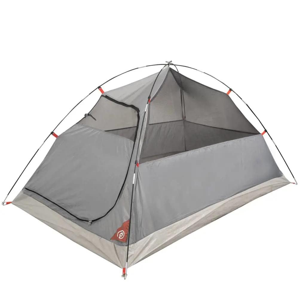 Tent 2-persoons waterdicht grijs en oranje (9)