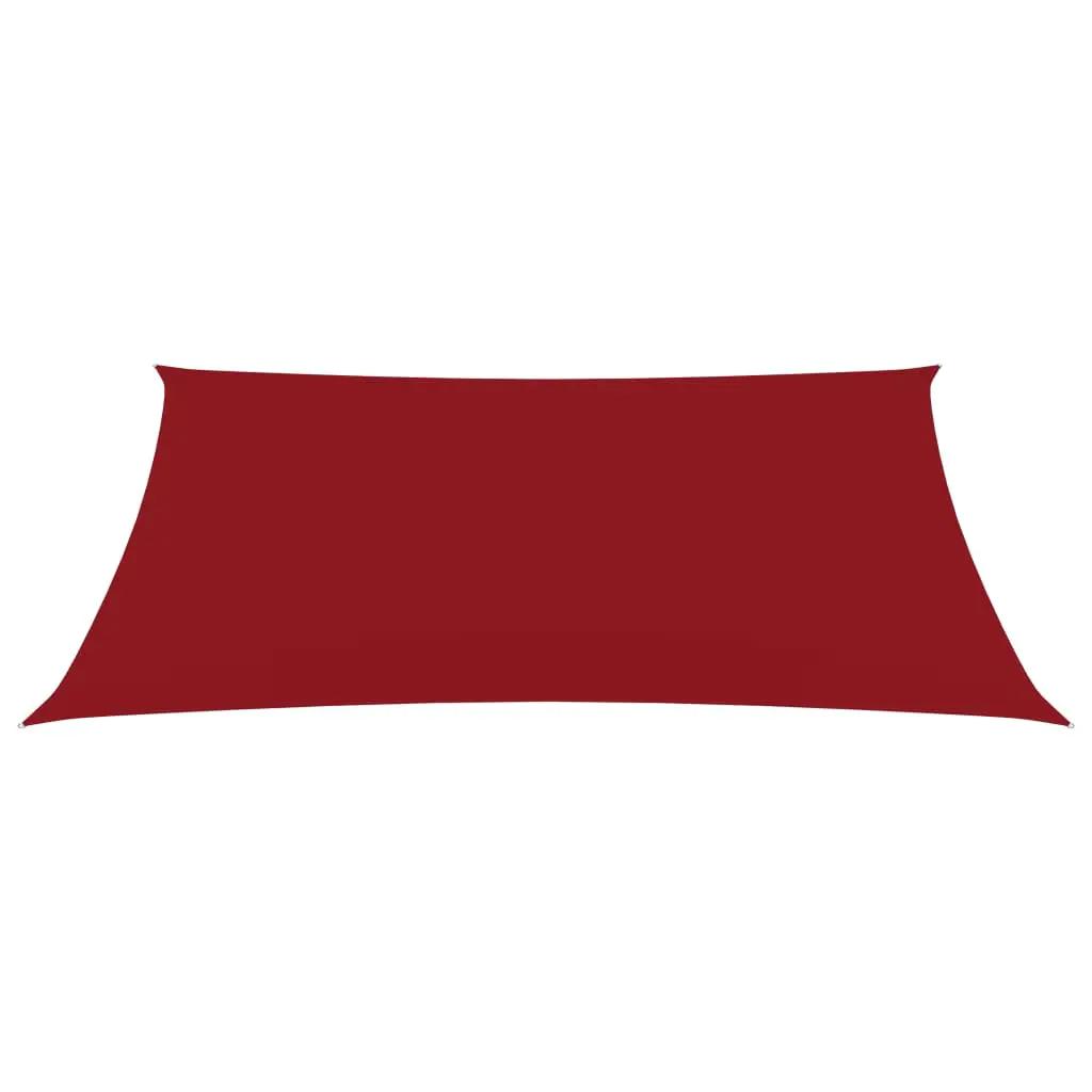 Zonnescherm rechthoekig 3,5x4,5 m oxford stof rood (2)