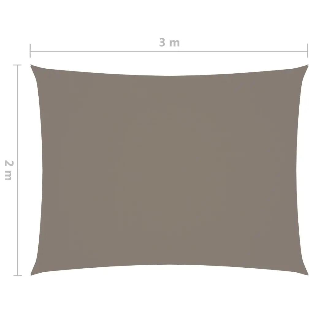 Zonnescherm rechthoekig 2x3 m oxford stof taupe (6)
