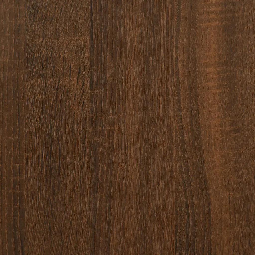 Wandrek 3-laags 30x25x100 cm bewerkt hout bruin eikenkleur (7)