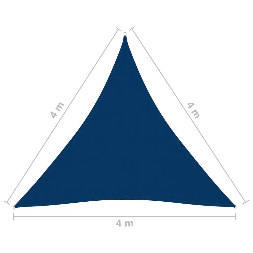 Zonnescherm driehoekig 4x4x4 m oxford stof blauw (6)