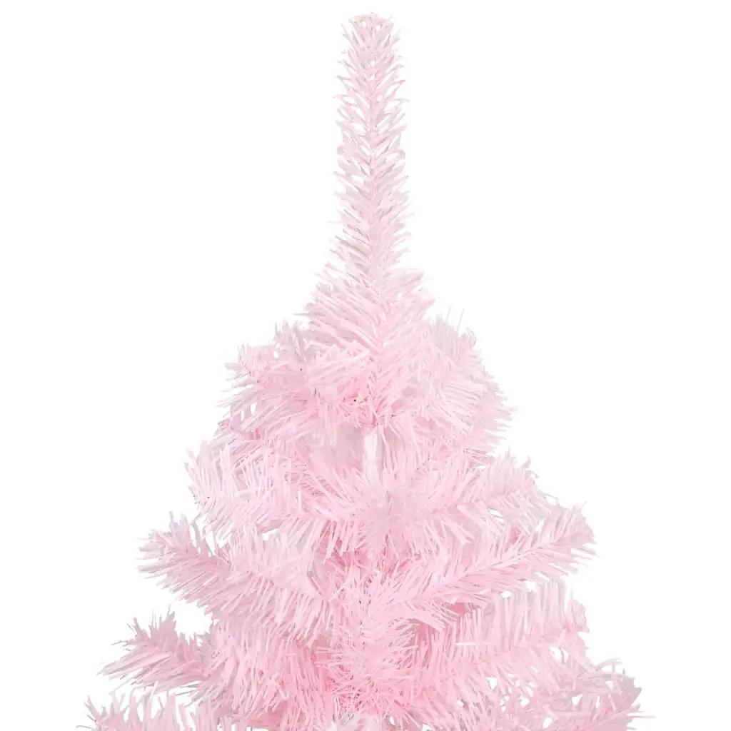 Kunstkerstboom met standaard 240 cm PVC roze (2)
