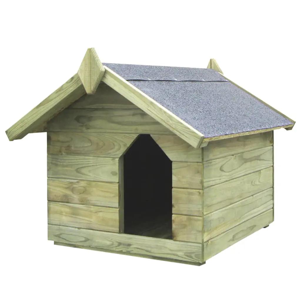 Hondenhok met opklapbaar dak geïmpregneerd grenenhout (1)