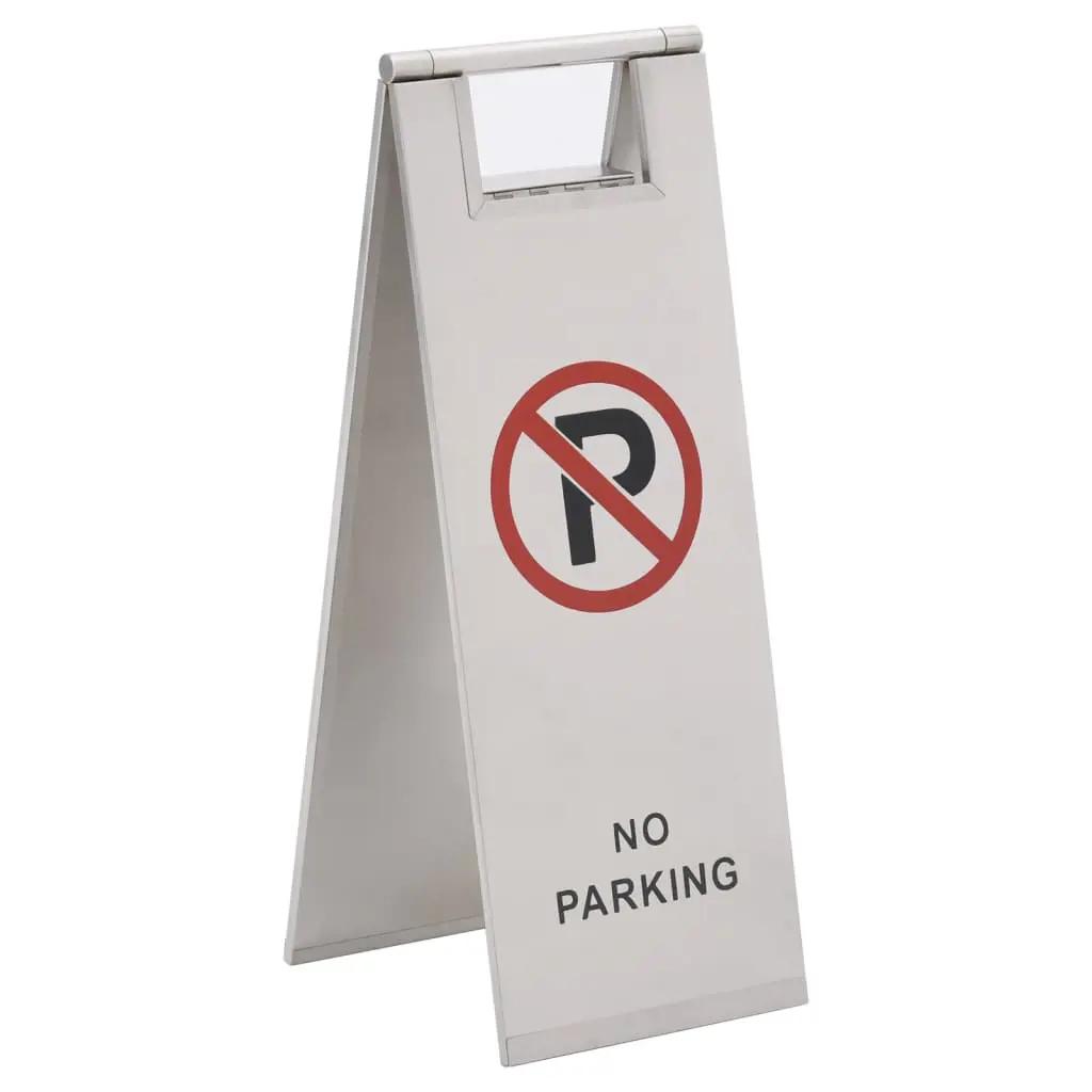 Waarschuwingsbord niet parkeren inklapbaar roestvrij staal (1)