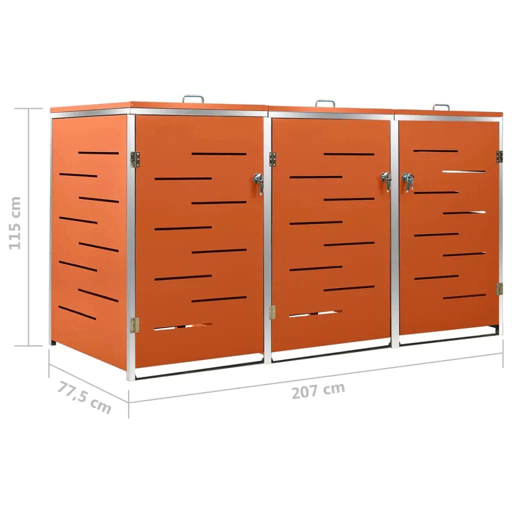 Containerberging driedubbel 207x77,5x112,5 cm roestvrij staal (12)