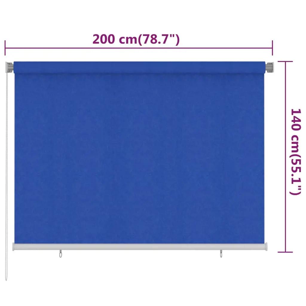 Rolgordijn voor buiten 200x140 cm HDPE blauw (6)