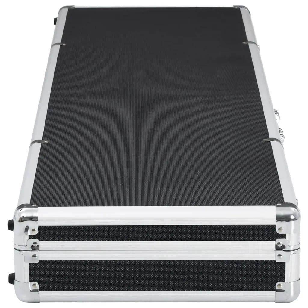 Wapenkoffer 134x35x12 cm aluminium zwart (3)