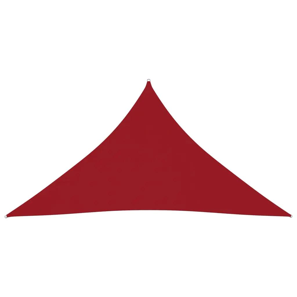 Zonnescherm driehoekig 4x5x5 m oxford stof rood (2)