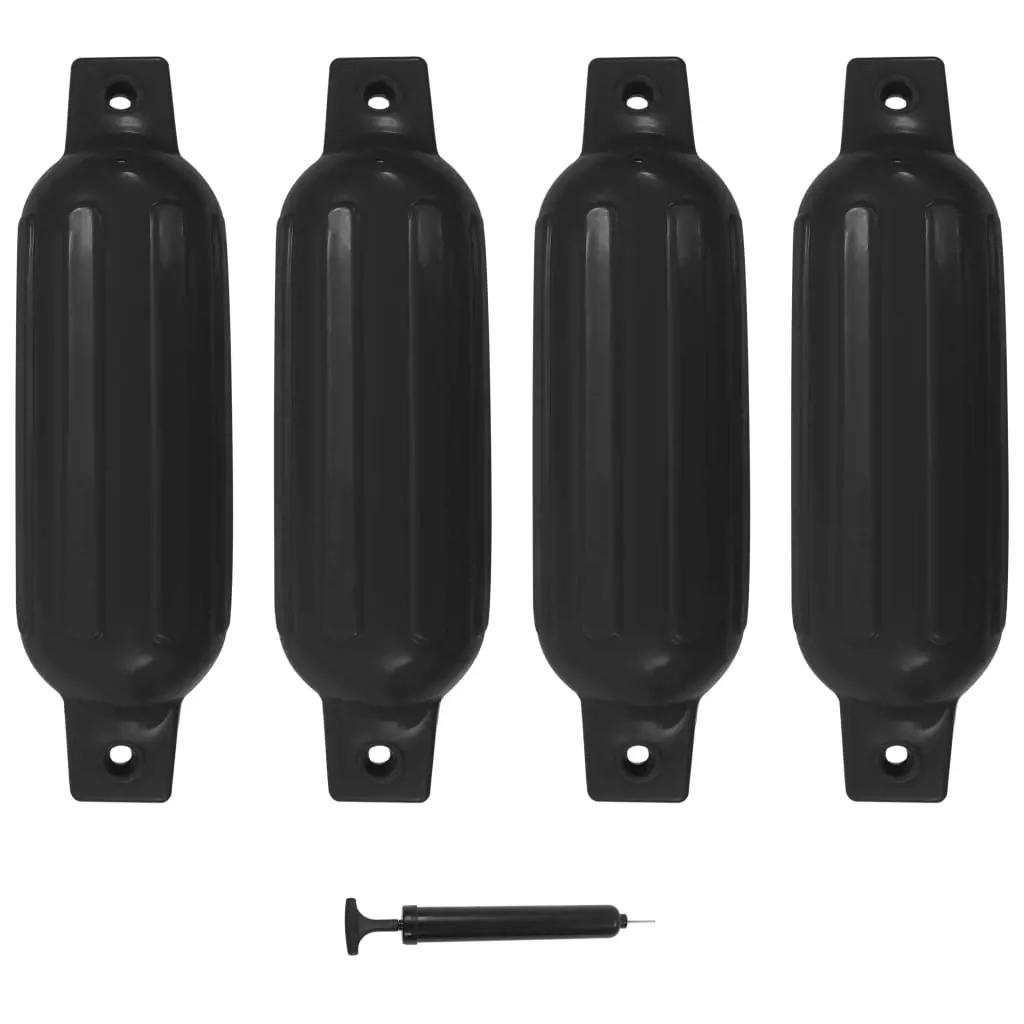 Bootstootkussens 4 st 41x11,5 cm PVC zwart (1)