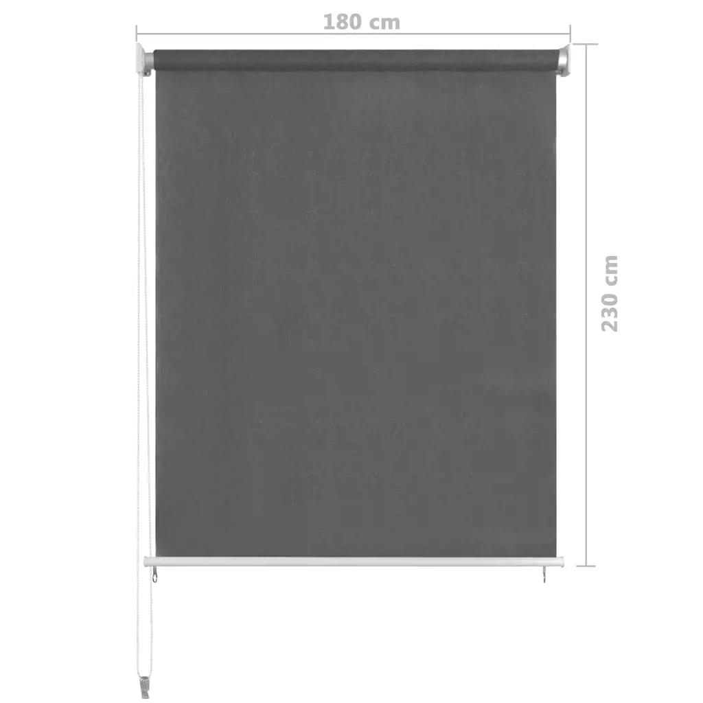 Rolgordijn voor buiten 180x230 cm antracietkleurig (6)