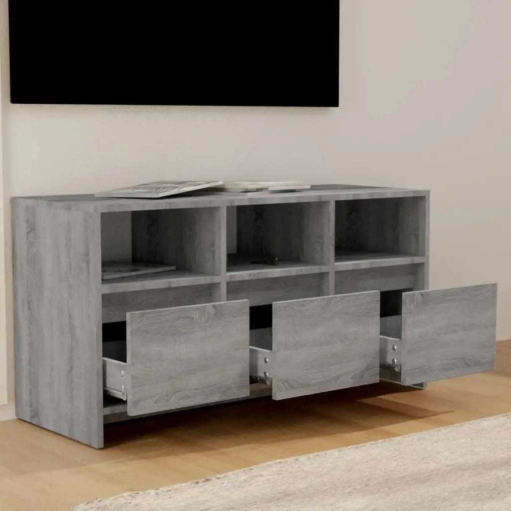 Tv-meubel 102x37,5x52,5 cm spaanplaat grijs sonoma eikenkleurig (3)