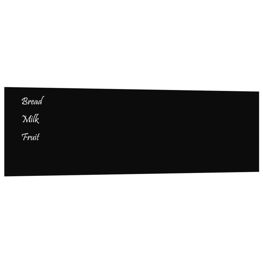 Magneetbord voor aan de wand 100x30 cm gehard glas zwart (2)