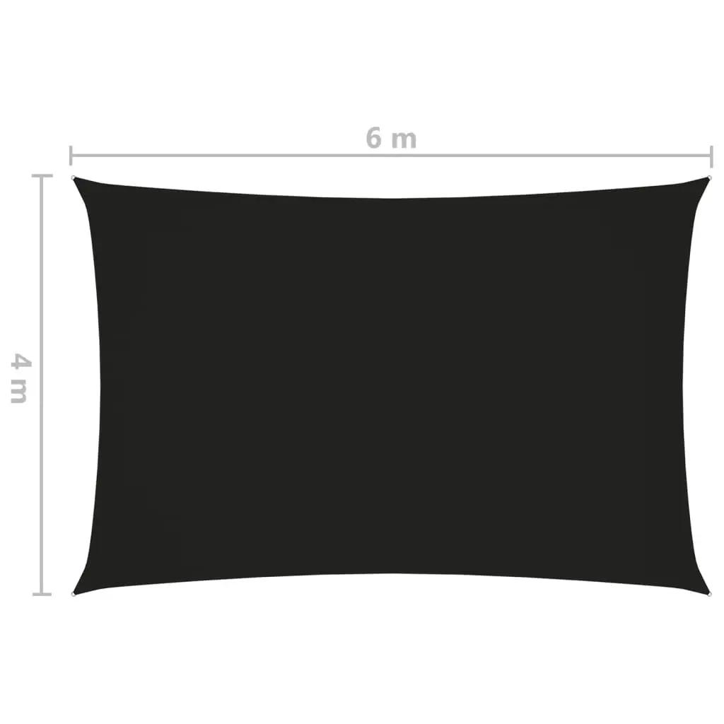 Zonnescherm rechthoekig 4x6 m oxford stof zwart (6)