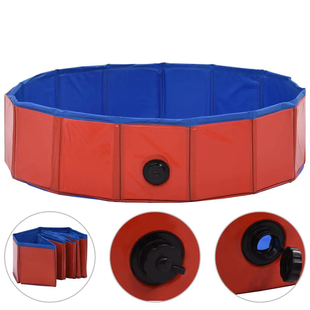 Hondenzwembad inklapbaar 80x20 cm PVC rood (2)