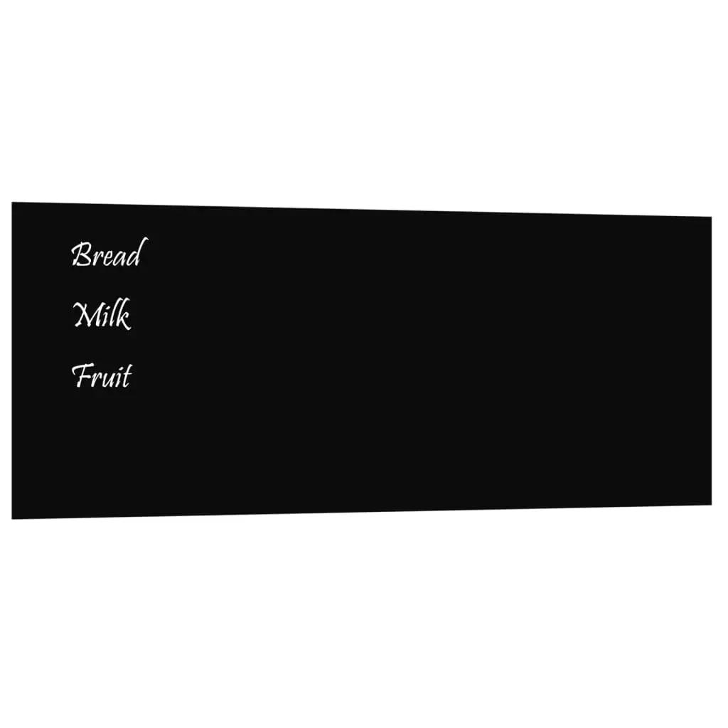 Magneetbord voor aan de wand 100x40 cm gehard glas zwart (2)
