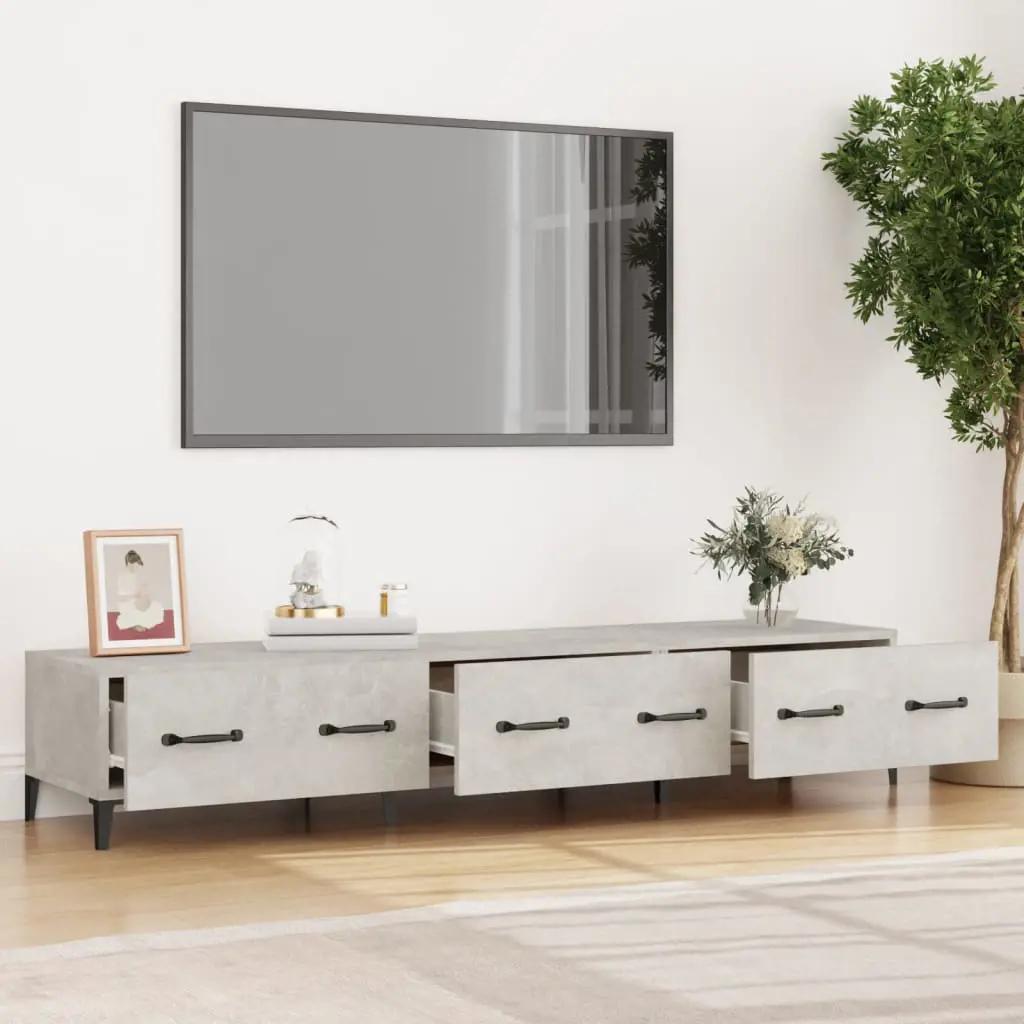 Tv-meubel 150x34,5x30 cm bewerkt hout betongrijs (3)