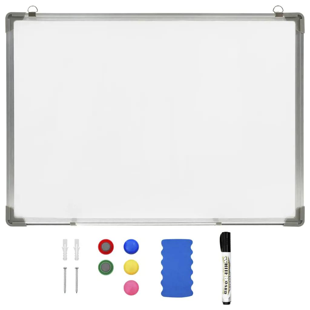 Whiteboard magnetisch 90x60 cm staal wit (1)