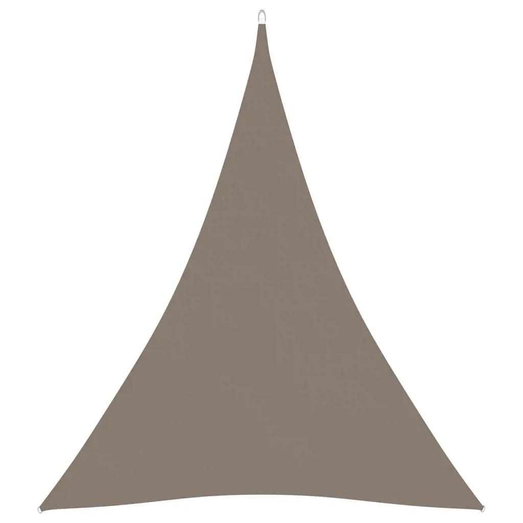 Zonnescherm driehoekig 5x6x6 m oxford stof taupe (1)