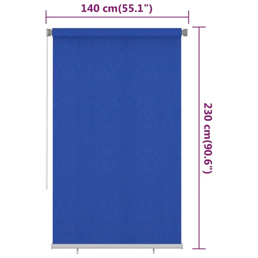 Rolgordijn voor buiten 140x230 cm HDPE blauw (6)