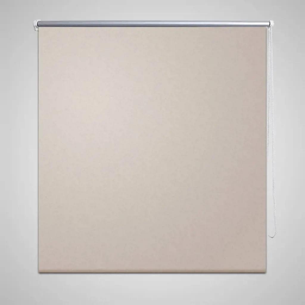 Rolgordijn verduisterend blackout 140 x 230 cm beige (1)