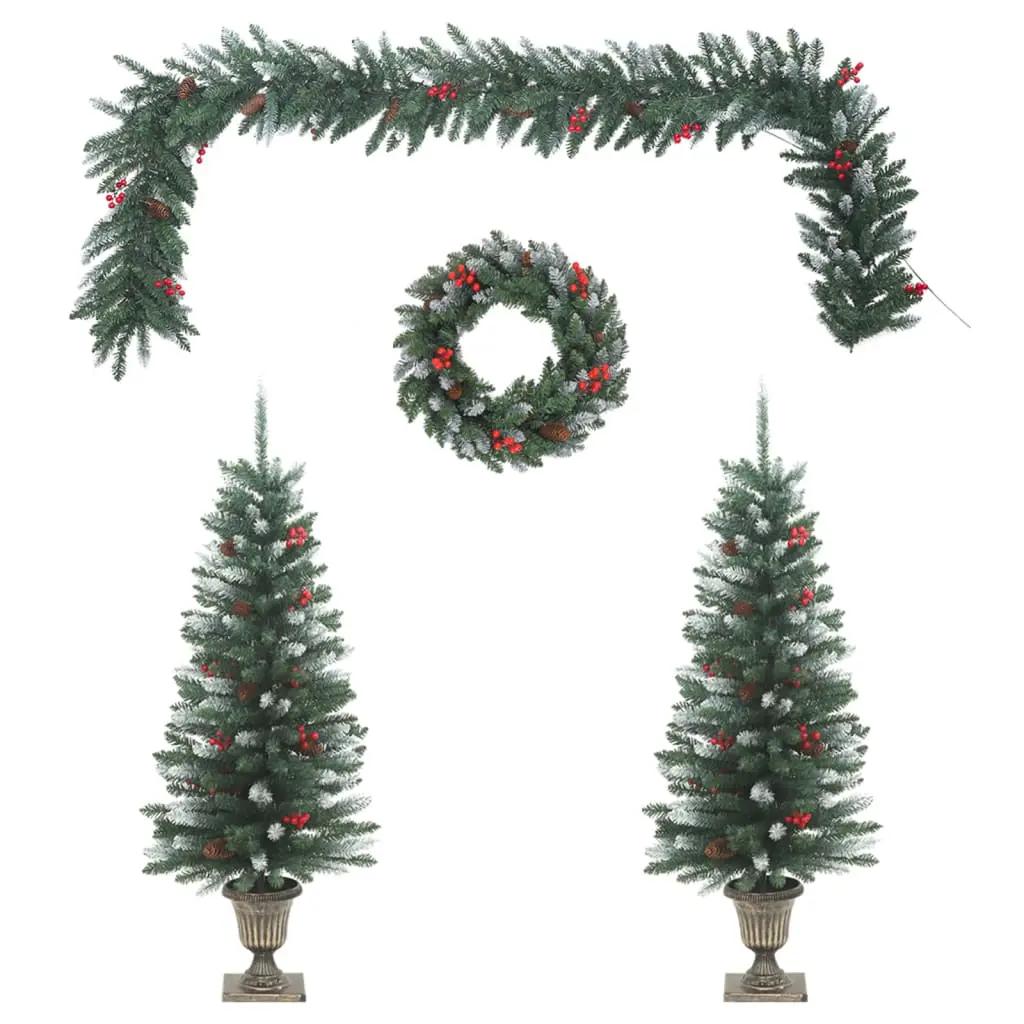 4-delige Kerstdeurdecoratieset PVC (2)
