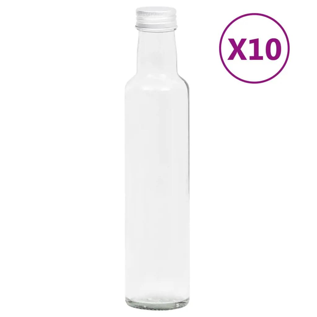 Flessen met schroefdop 10 st 260 ml glas