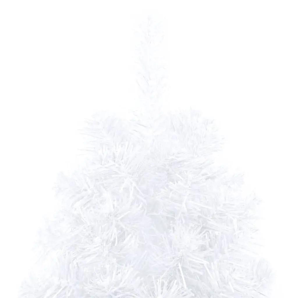 Kunstkerstboom met standaard half 150 cm PVC wit (5)