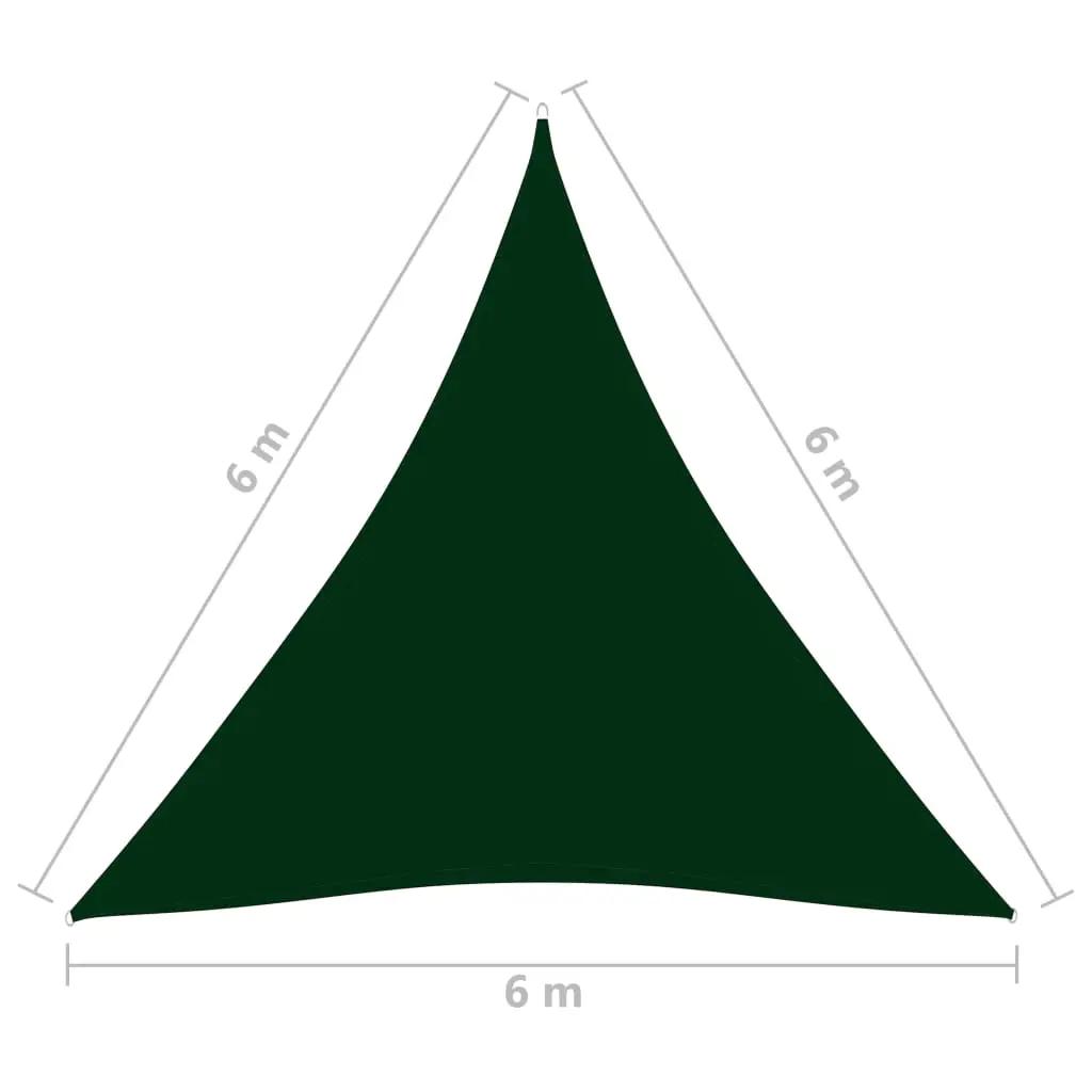 Zonnescherm driehoekig 6x6x6 m oxford stof donkergroen (6)