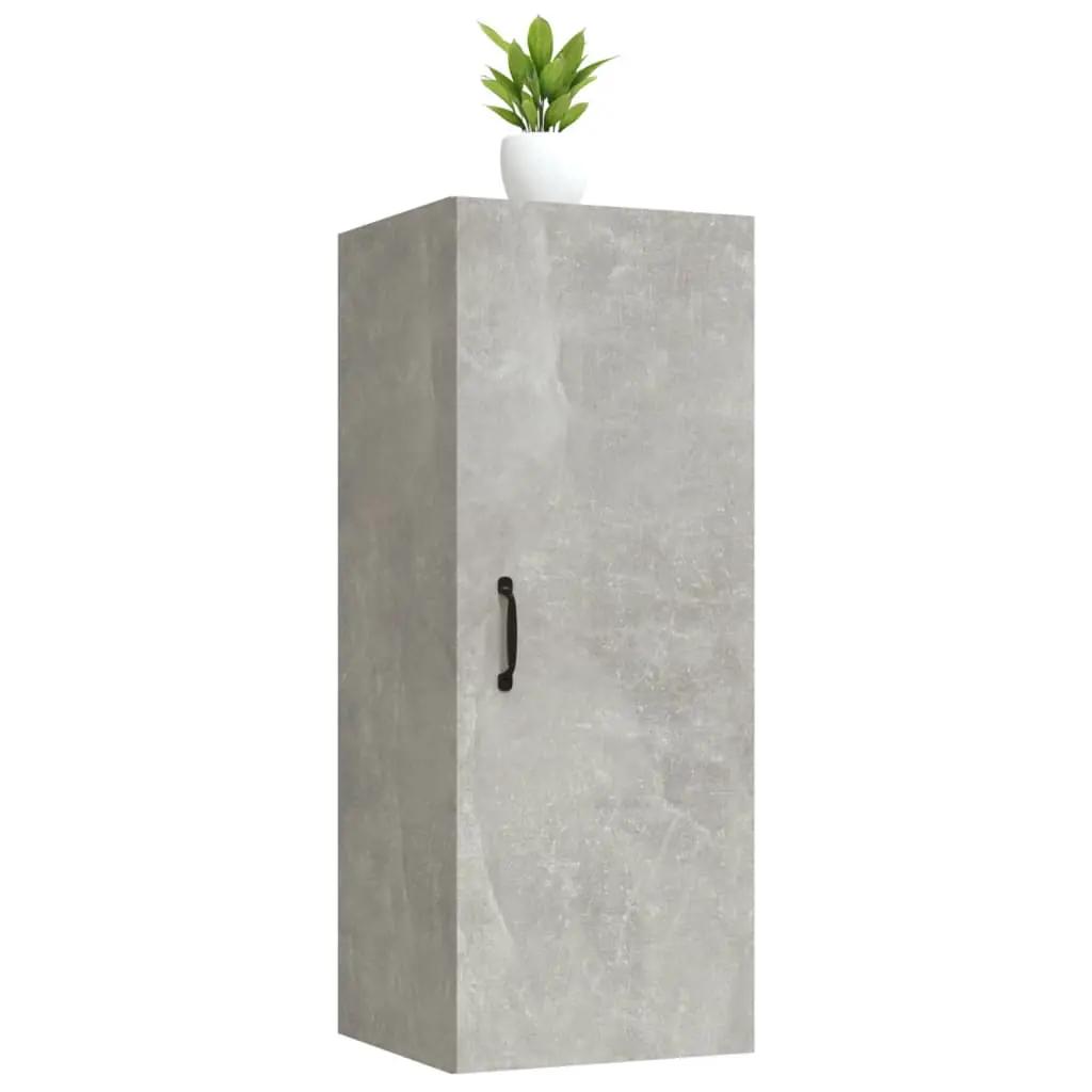 Wandkast 34,5x34x90 cm bewerkt hout betongrijs (4)