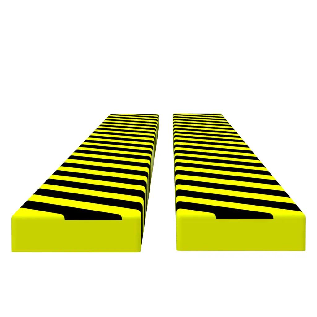Hoekbeschermers 2 st 6x2x101,5 cm PU geel en zwart (2)