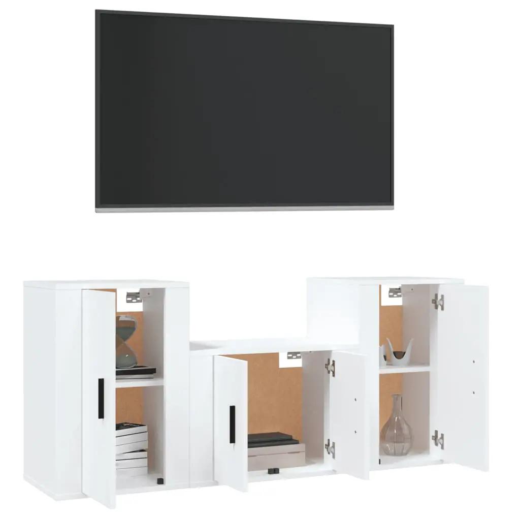 3-delige Tv-meubelset bewerkt hout wit (3)