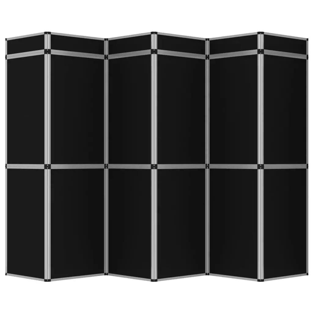 Promotiewand met 18 panelen inklapbaar 362x200 cm zwart (3)
