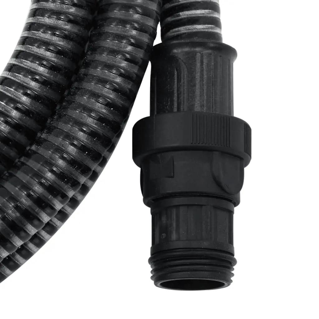 Zuigslang met PVC koppelingen 1,1'' 7 m PVC zwart (4)