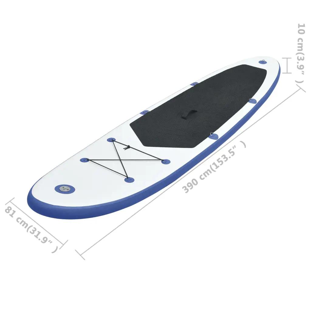 Stand Up Paddleboardset opblaasbaar blauw en wit (8)