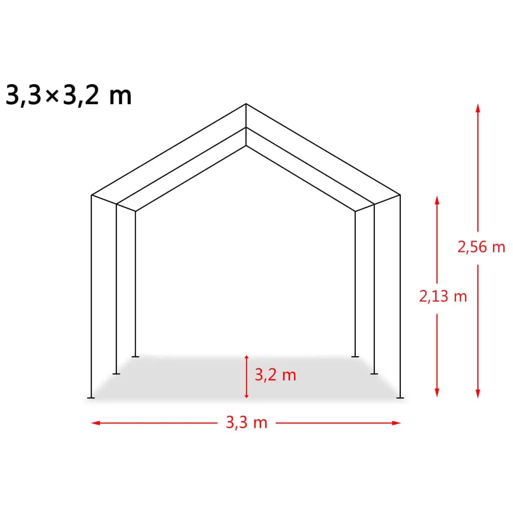Veetent verwijderbaar 550 g/m² 3,3x3,2 m PVC donkergroen (9)