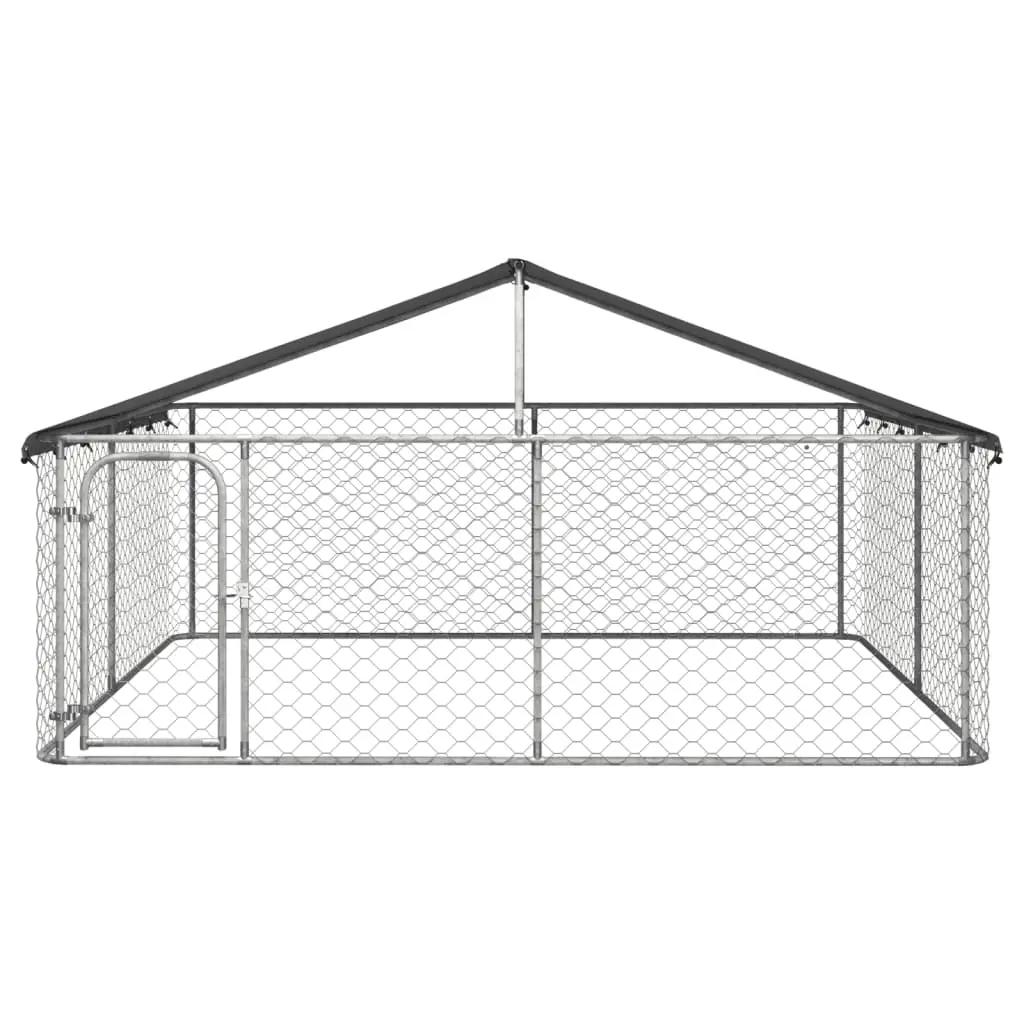 Hondenkennel met dak 300x300x150 cm (2)