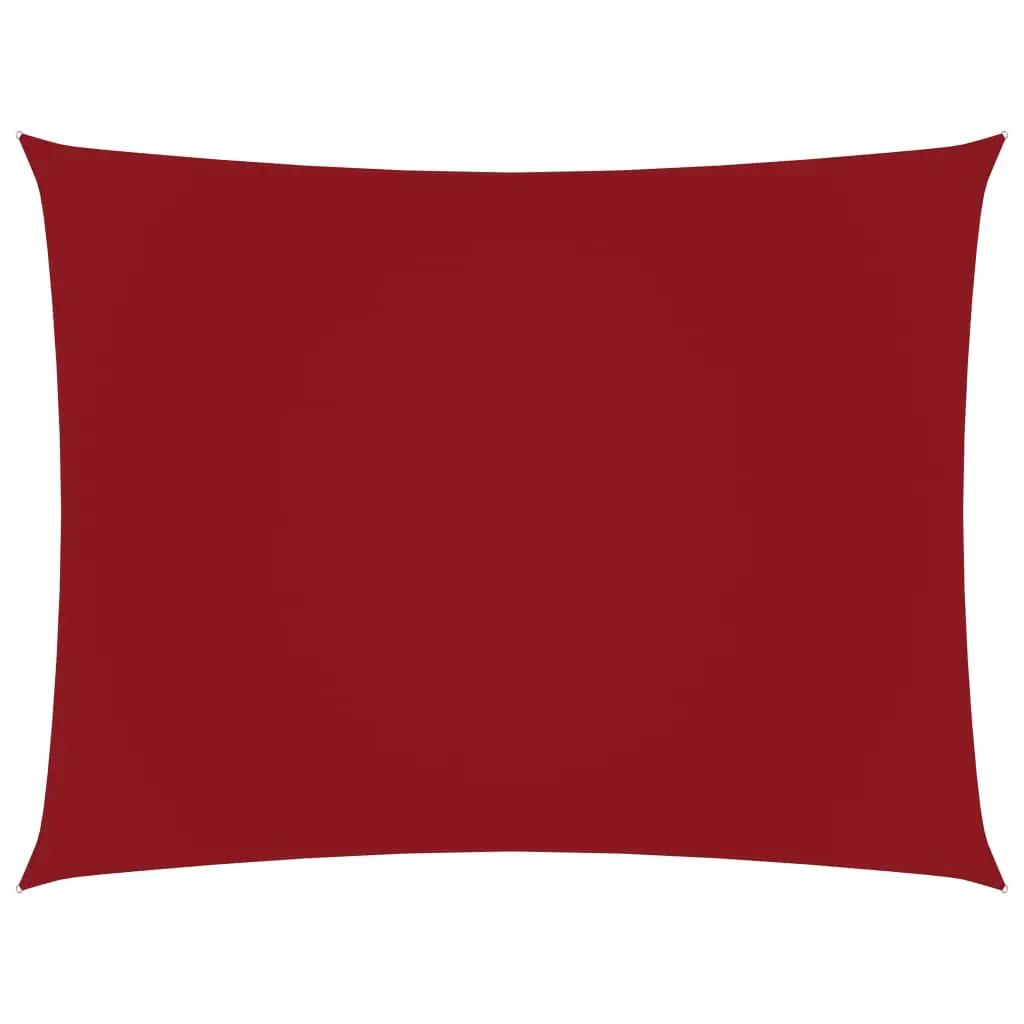Zonnescherm rechthoekig 6x7 m oxford stof rood (1)
