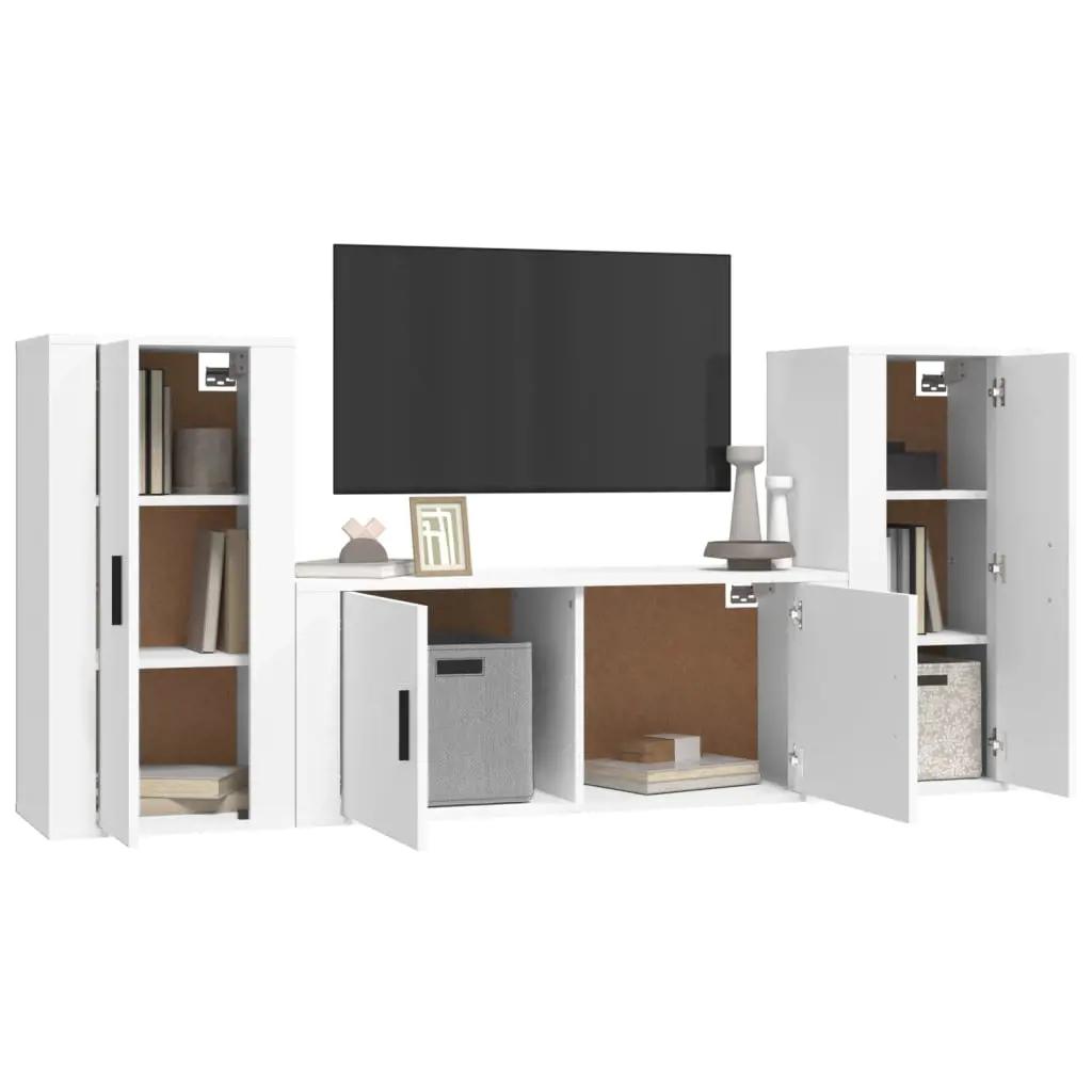 3-delige Tv-meubelset bewerkt hout wit (3)