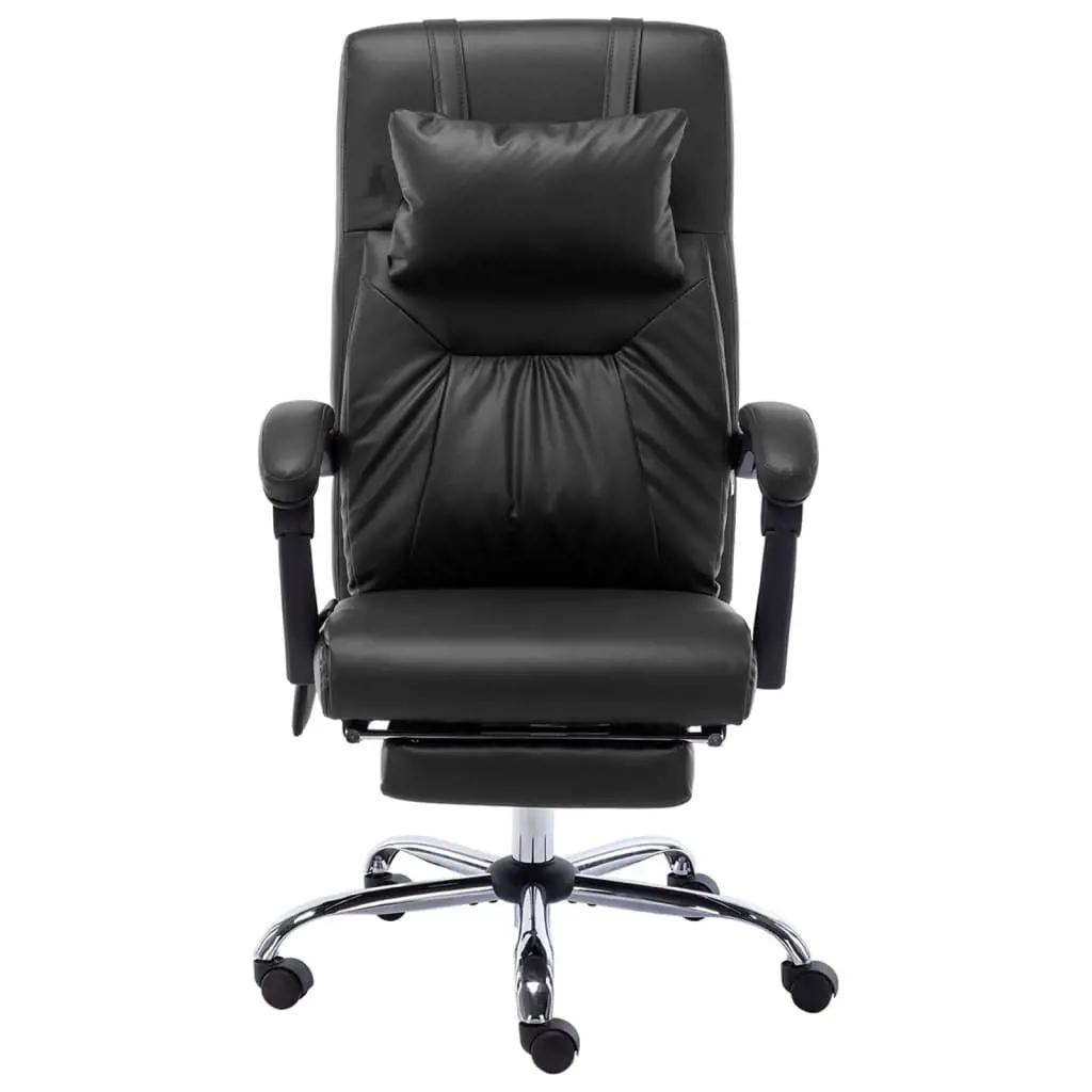 Massage kantoorstoel kunstleer zwart (2)