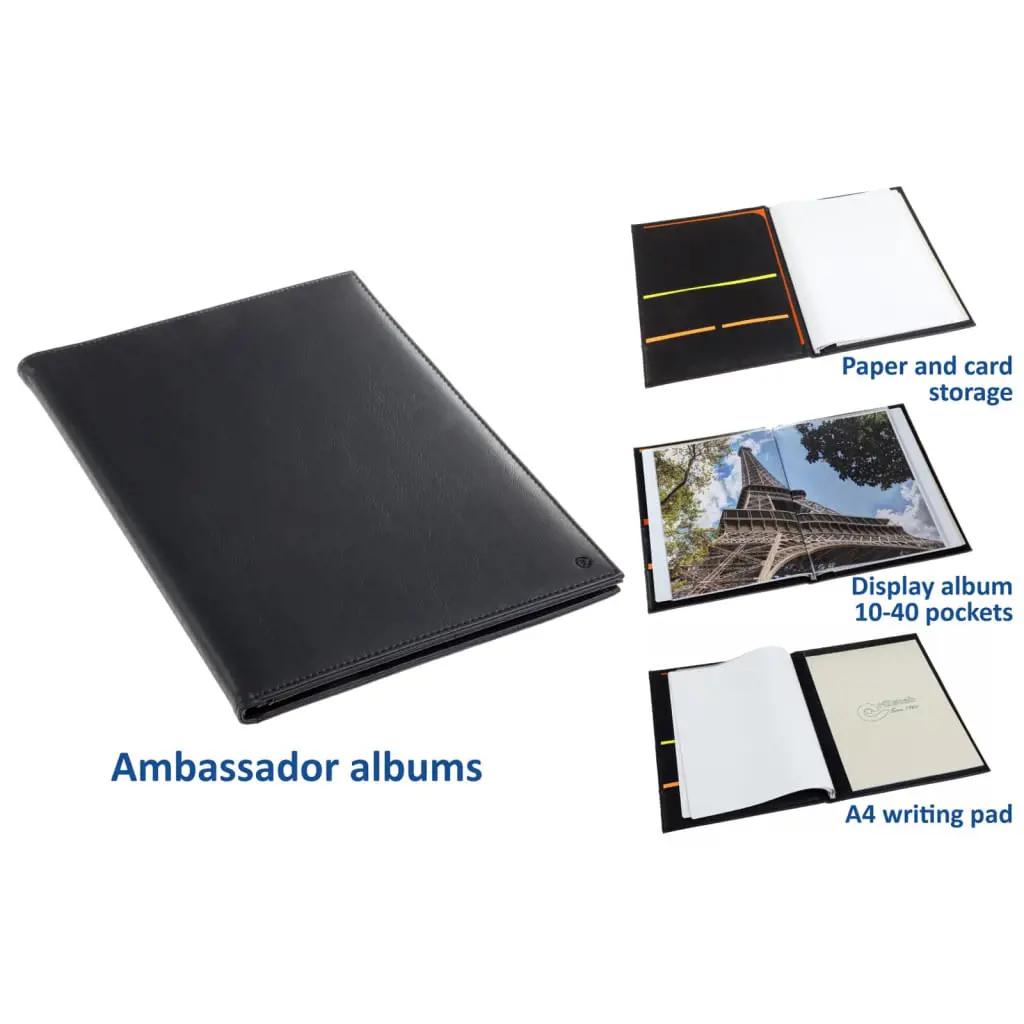 rillstab Portfoliomap met 10 hoezen Ambassador Luxe A4 zwart (3)