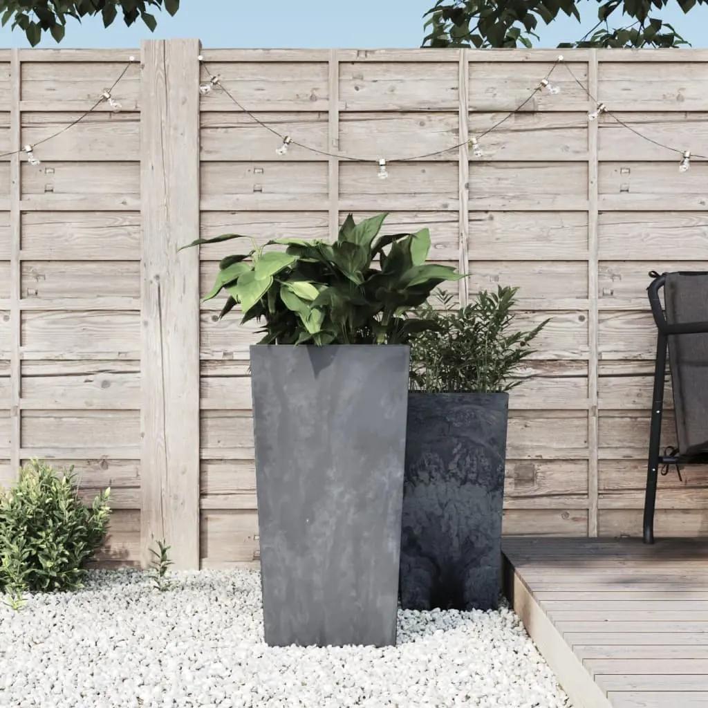 Plantenbak met uitneembare bak beton-look 21/49 L PP grijs (1)